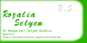 rozalia selyem business card