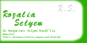 rozalia selyem business card